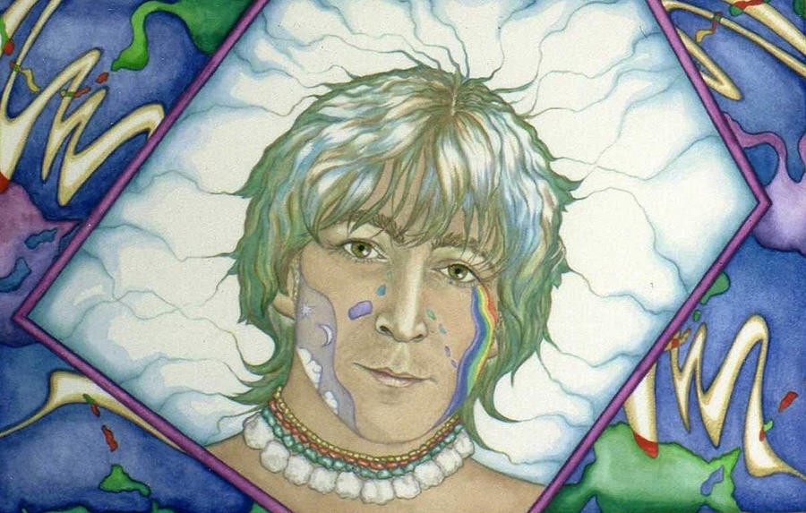 John Lennon Tripping Painting by Sheilah Renaud
