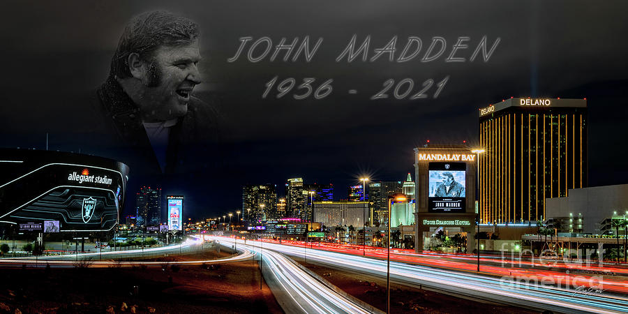 John Madden Tribute Allegiant Stadium Las Vegas Raiders Photograph by Aloha Art