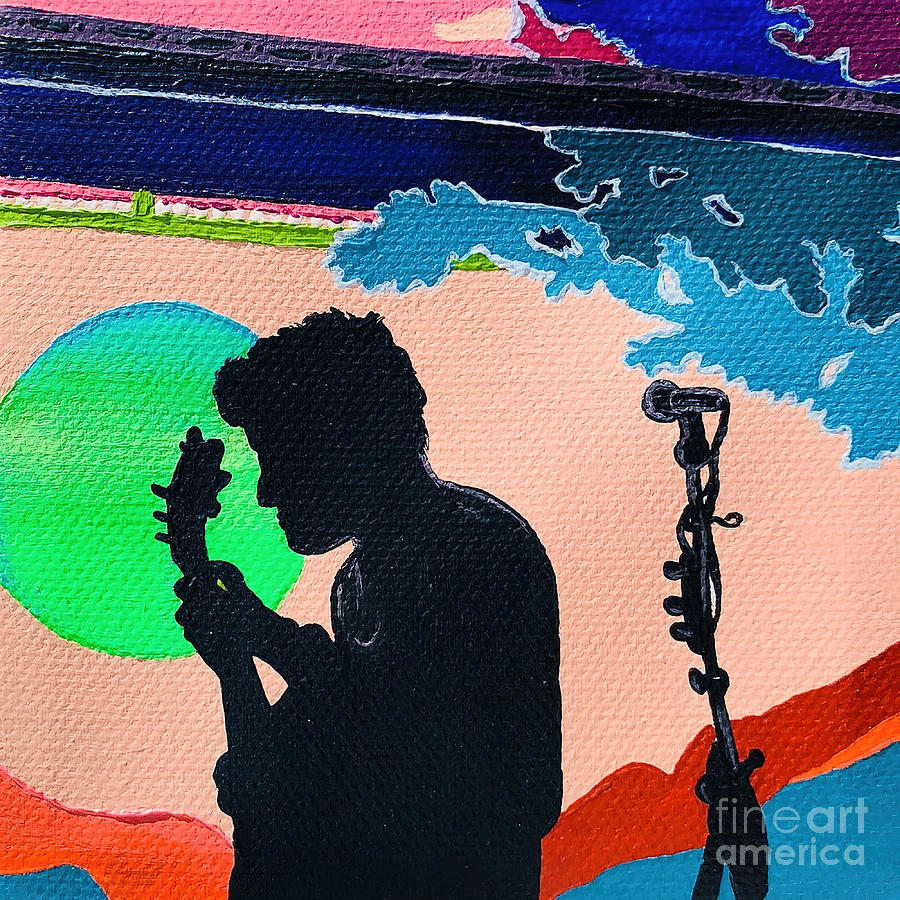 John Mayer Pink Tour Silhouette Tapestry - Textile by Green Mason | Pixels