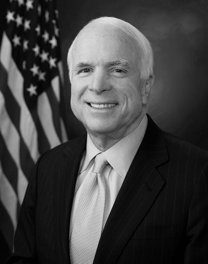 John McCain Portrait - 2009 Photograph by War Is Hell Store