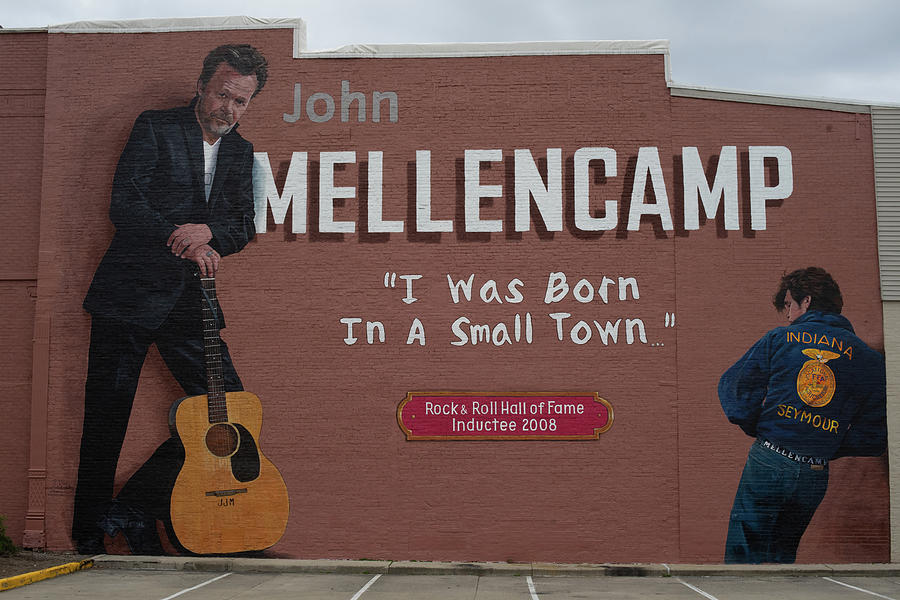 John Mellencamp Mural - Seymour, Indiana Photograph by Scott Smith