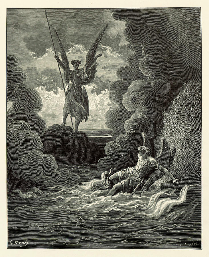 John Milton's Paradise Lost - Satan and Beelzebub, having fallen from ...