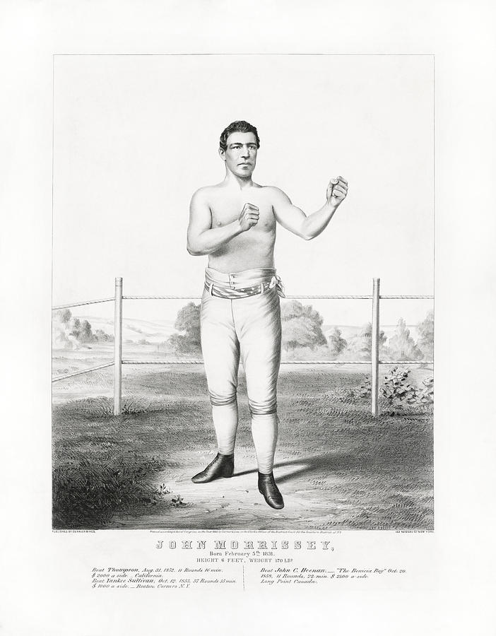 John Morrissey - Old Smoke - Bare Knuckle Boxer - 1860 Drawing by War Is Hell Store