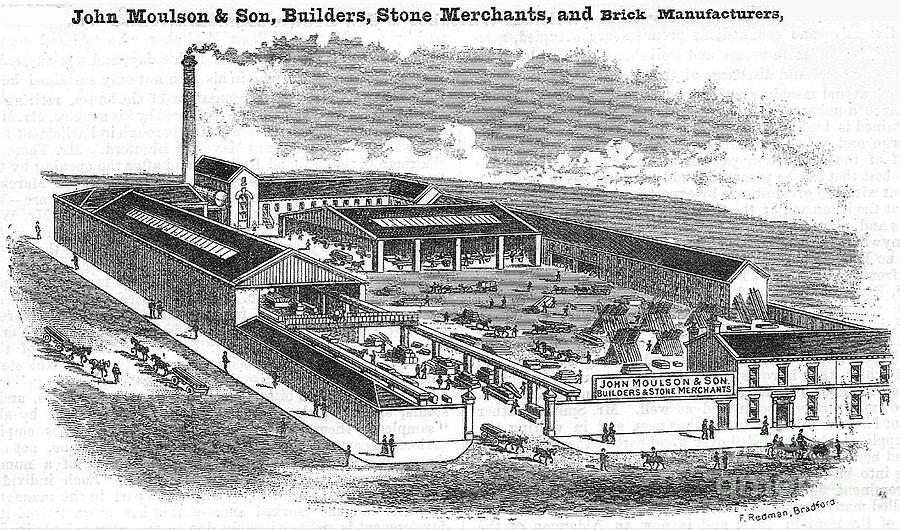JOHN MOULSON and SON, BUILDERS, STONE MERCHANTS, AND BRICK MANUFACturers, Bradford Drawing by Mick Flynn