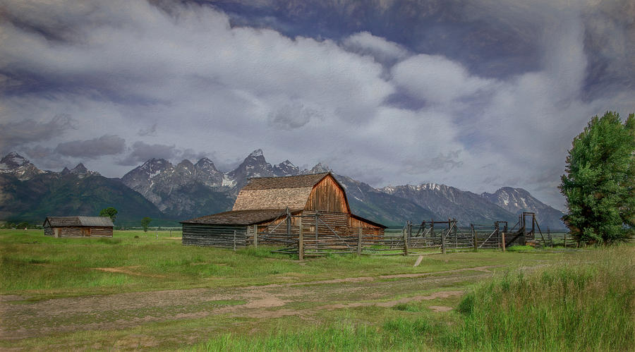 John Moulton Barn, Mormon Row in the Grand Tetons Photograph by Marcy Wielfaert