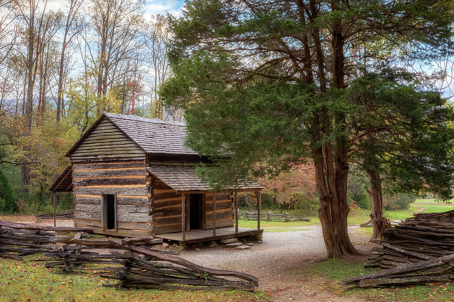 John Oliver Cabin - Smoky Mountains Photograph by Susan Rissi Tregoning
