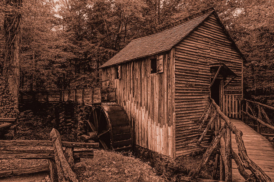 John P. Cable Grist Mill Vintage Photograph by Judy Vincent