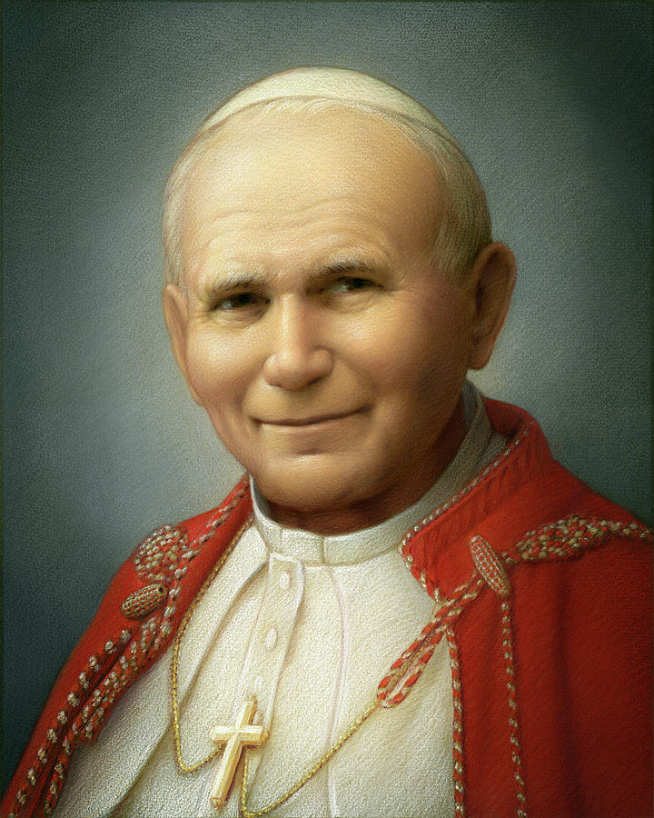 John Paul II Painting by Kurt Wenner