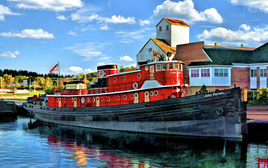 John Purves Tugboat Painting by Christopher Arndt