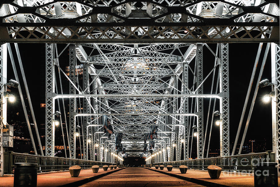 John Seigenthaler Pedestrian Bridge Photograph by Nick Zelinsky Jr