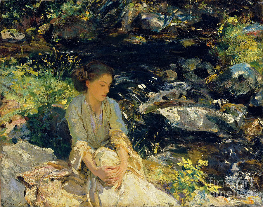 Summer Painting - John Singer Sargent - The Black Brook by John Singer Sargent