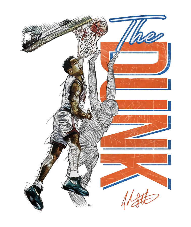 John Starks The Dunk Digital Art By Kelvin Kent Fine Art America