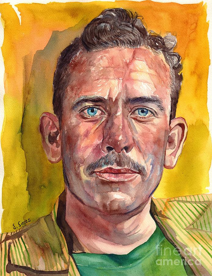 Book Painting - John Steinbeck by Suzann Sines