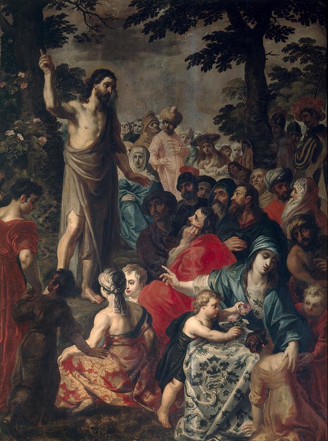 John the Baptist Preaching Drawing by Hendrick van Balen I | Fine Art ...