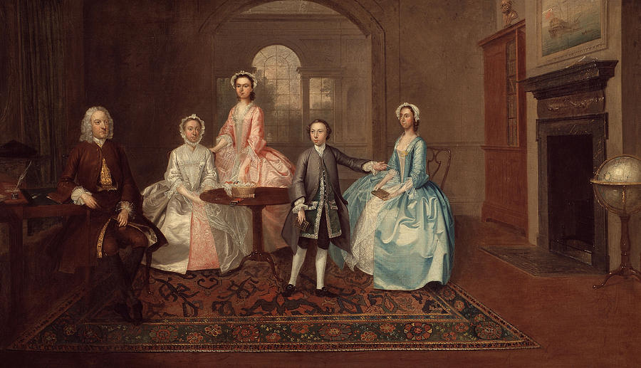 John Thomlinson and His Family Painting by Arthur Devis