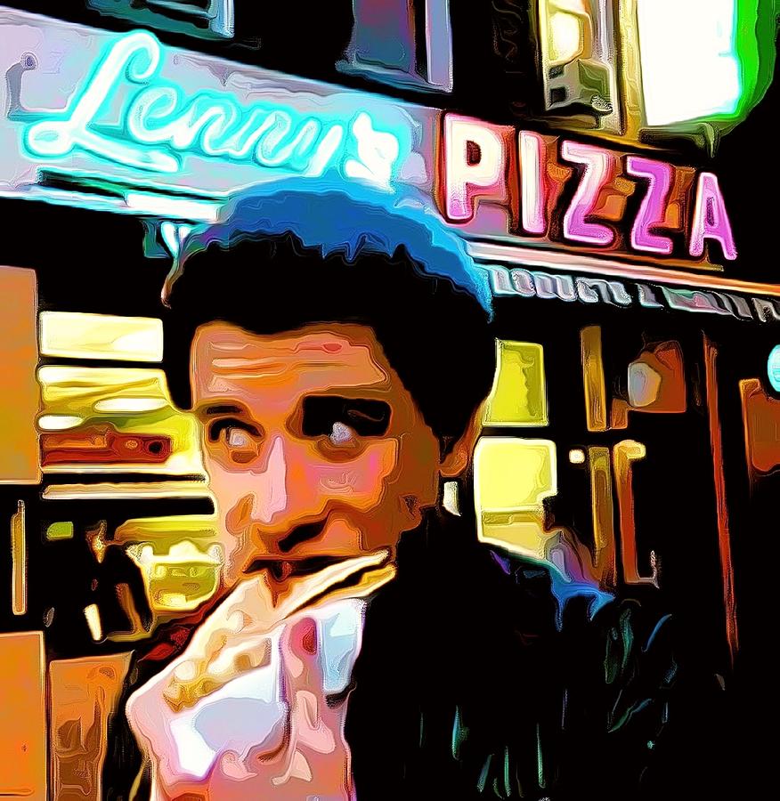John Travolta Painting - John Travolta - How to Eat Pizza by Bellino
