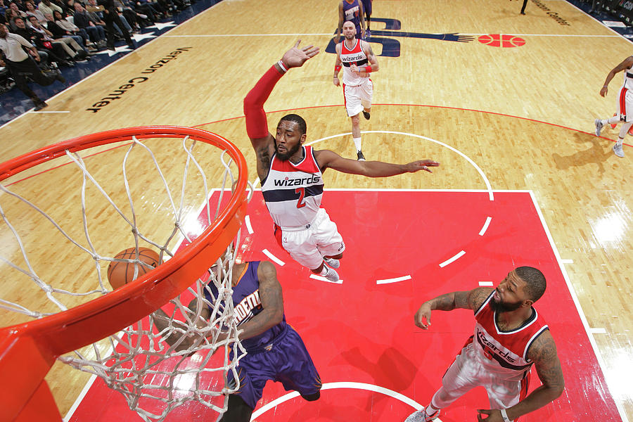 John Wall and Eric Bledsoe Photograph by Ned Dishman