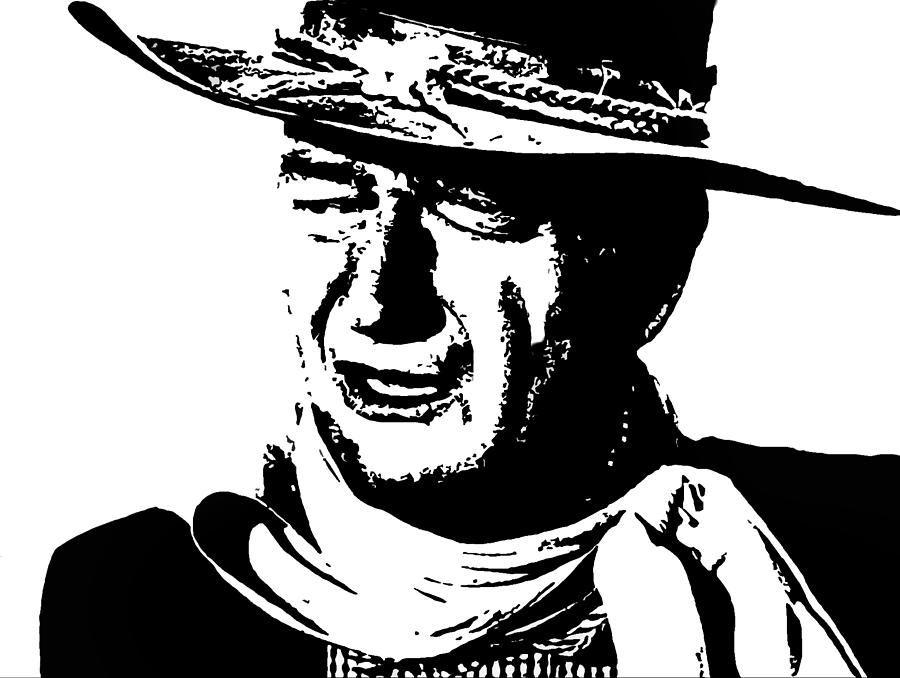 John Wayne 2 Digital Art by Roy Pedersen