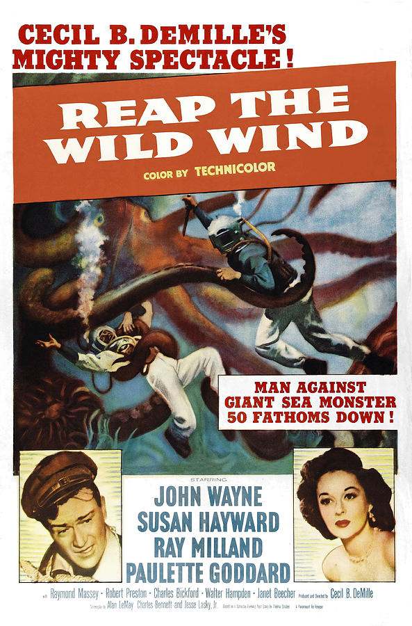 JOHN WAYNE and SUSAN HAYWARD in REAP THE WILD WIND -1942-, directed by CECIL B DEMILLE. Photograph by Album