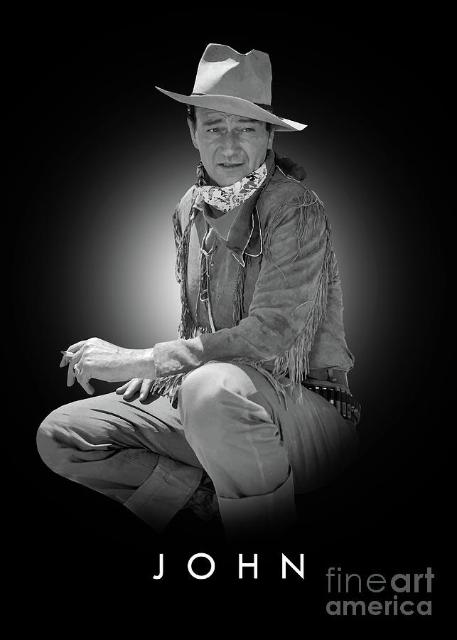 John Wayne Digital Art by Bo Kev