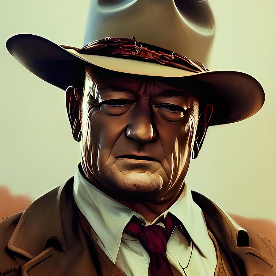 John Wayne Cowboy Digital Art by Floyd Snyder