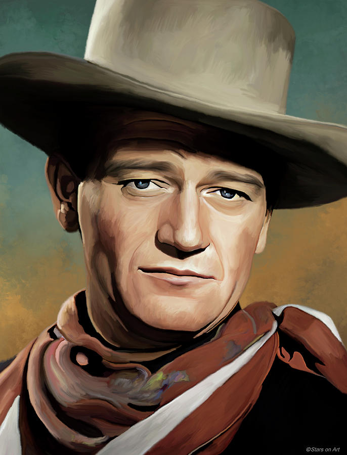 John Wayne Portrait Painting