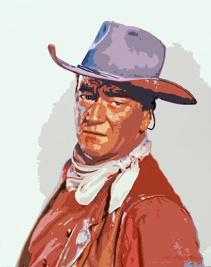 John Wayne - THE DUKE Painting by David Lloyd Glover