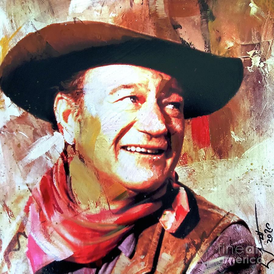 John Wayne Mixed Media - John Wayne by William Smith