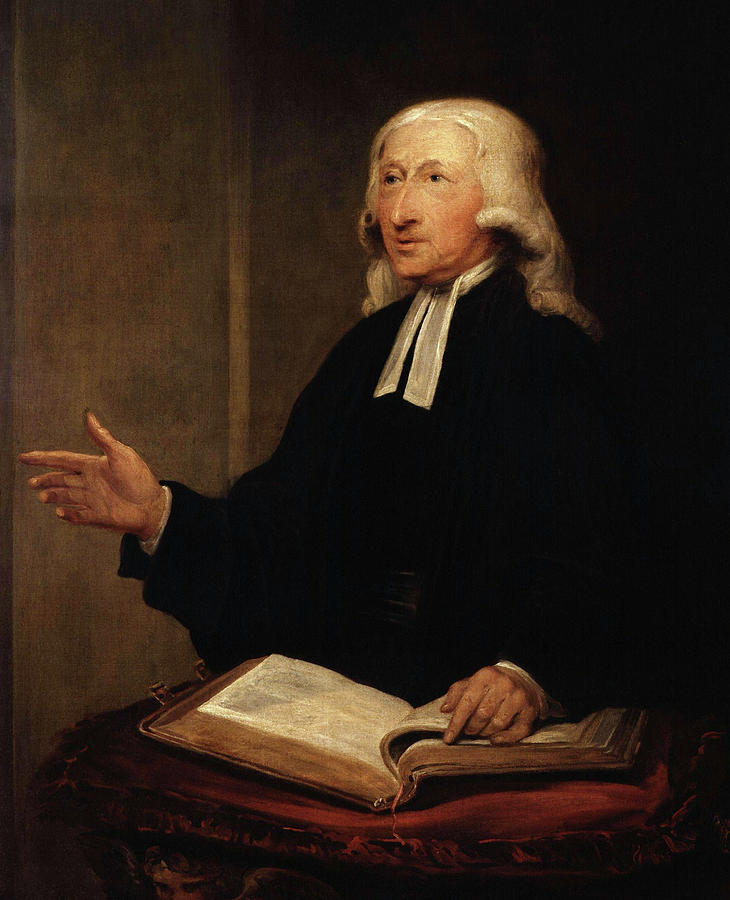 John Wesley Portrait - William Hamilton 1788 Painting by War Is Hell Store