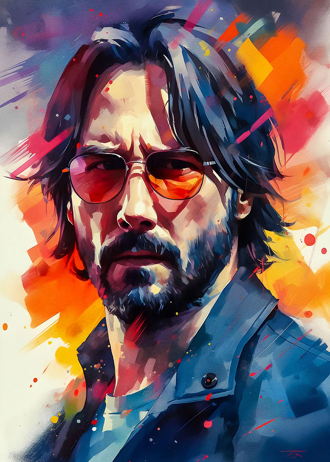 John Wick Colorful paint Poster Painting by Abbie Bailey - Fine Art America