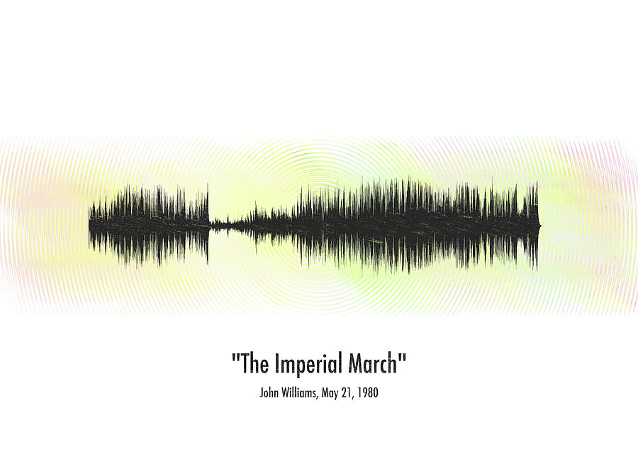 John Williams The Imperial March Waveform Art #465 Digital Art By ...