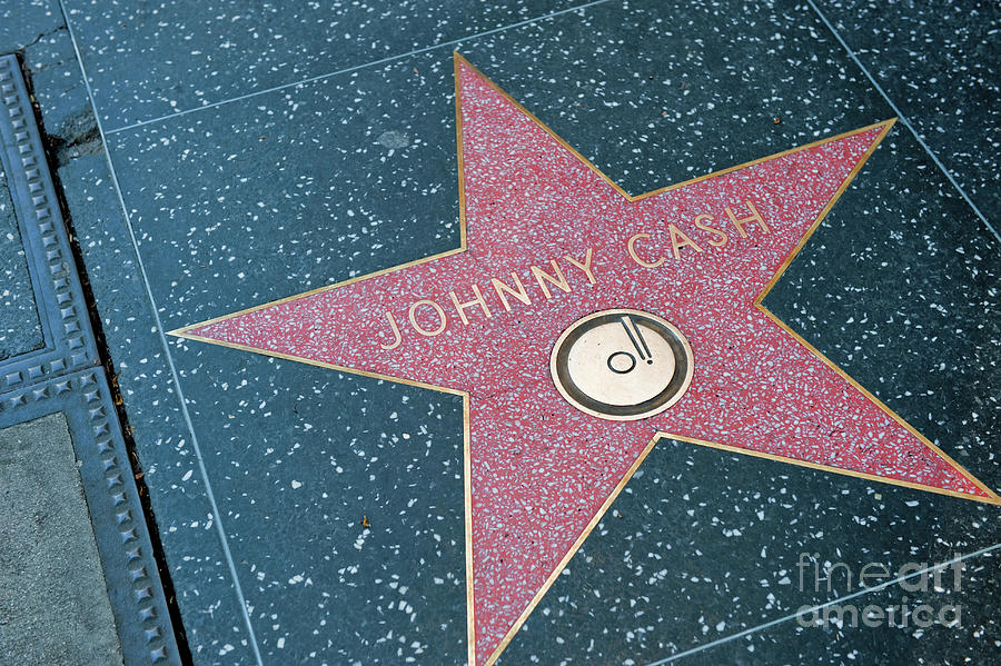 Johnnny Cash Star Hollywood Walk of Fame  Photograph by David Zanzinger