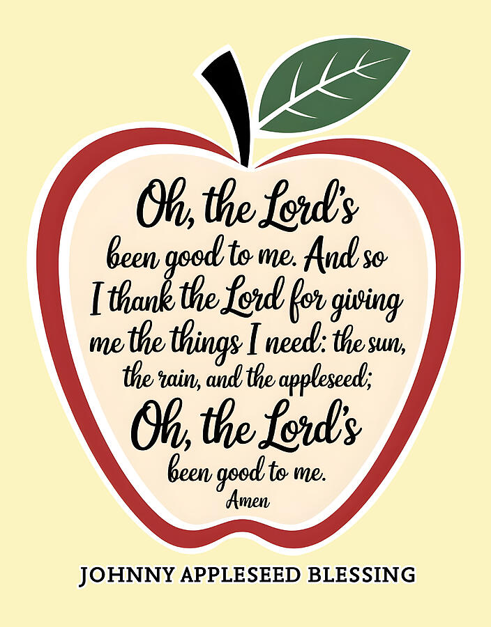 Apple Digital Art - Johnny Appleseed Blessing by Greg Joens Apple Digital Art - Johnny Appleseed Blessing by Greg Joens