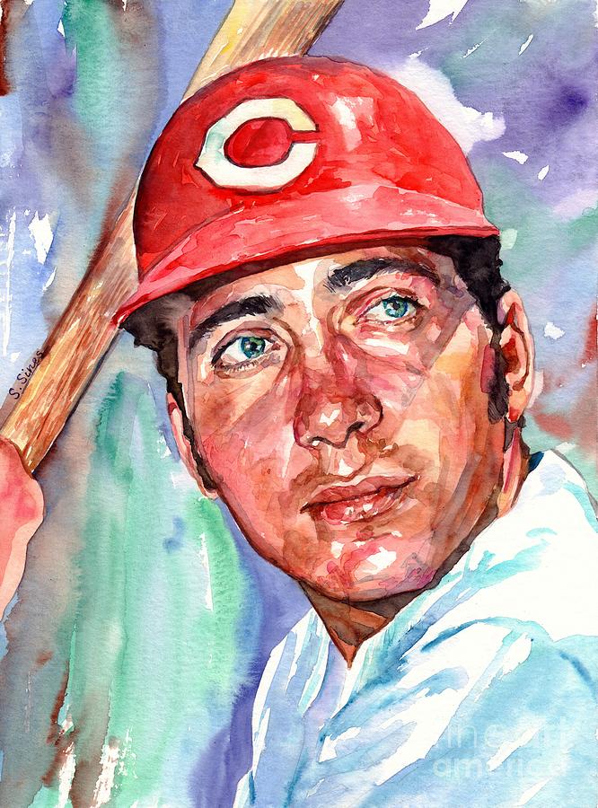 Johnny Bench Painting - Johnny Bench by Suzann Sines