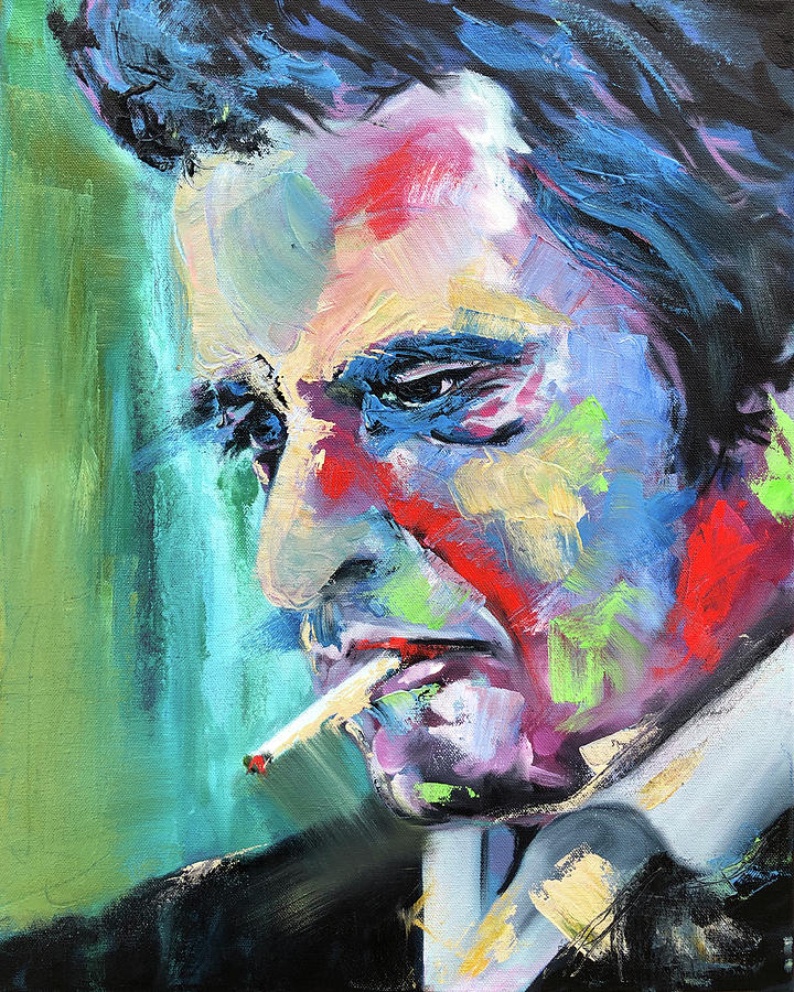 Johnny Cash Painting by Joe Borri