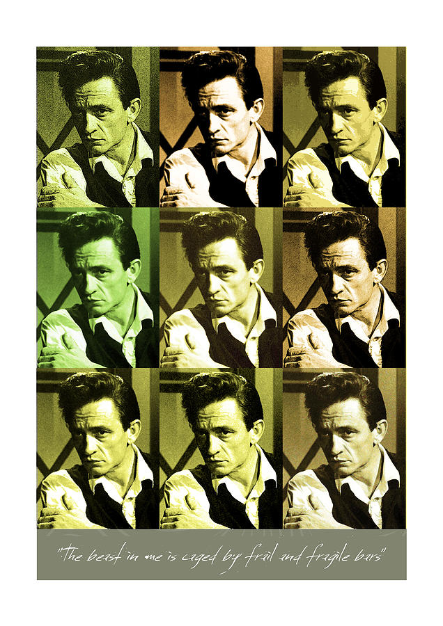 Johnny Cash Digital Art - Johnny Cash - Music Heroes Series by Movie Poster Boy