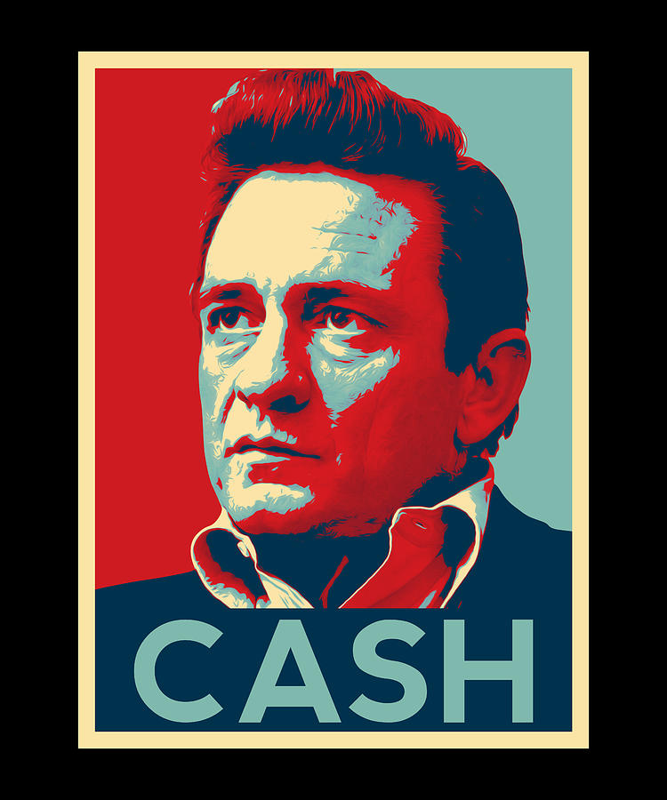 Johnny Cash Official Original Rock and Roll Digital Art by Do Van Phung ...