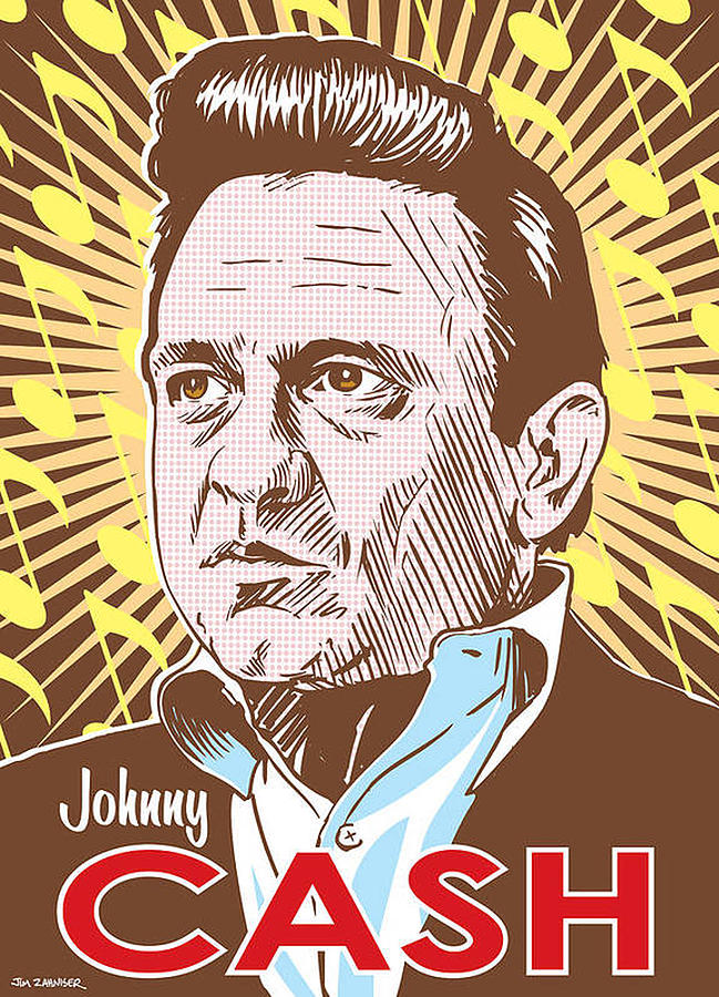 Johnny Cash Pop Art Digital Art by Alice James - Fine Art America