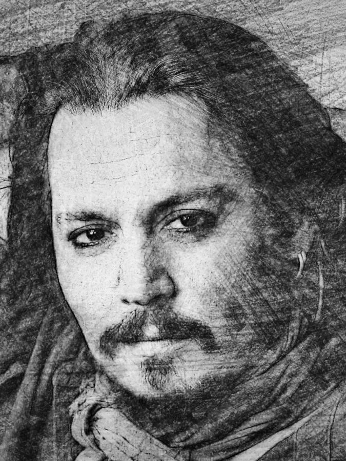 Johnny Depp Drawing by Bechtelar Natalia - Fine Art America