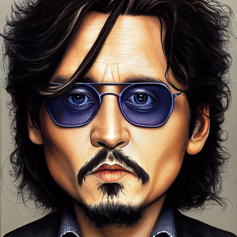 Johnny  Depp  Caricature  Drawing  Portrait  Exaggerated  Featu  645faa9a7c  043c6450  6450645563f Painting