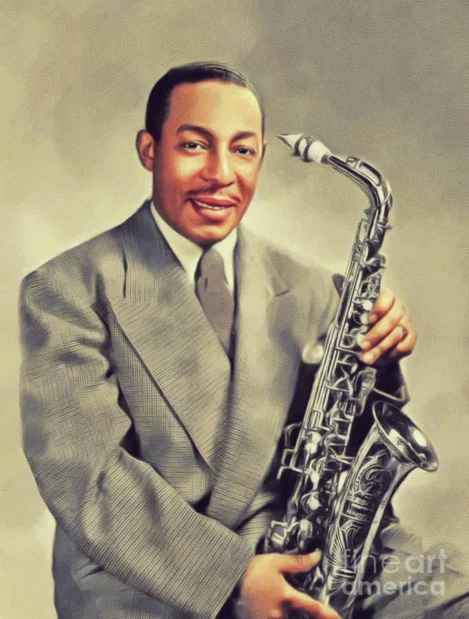 Music Painting - Johnny Hodges, Music Legend by Esoterica Art Agency