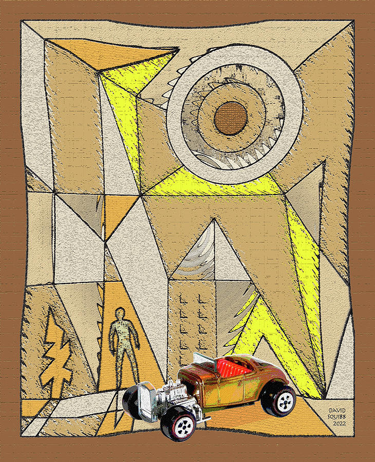 Johnny Lightning / Custom Roadster Digital Art by David Squibb