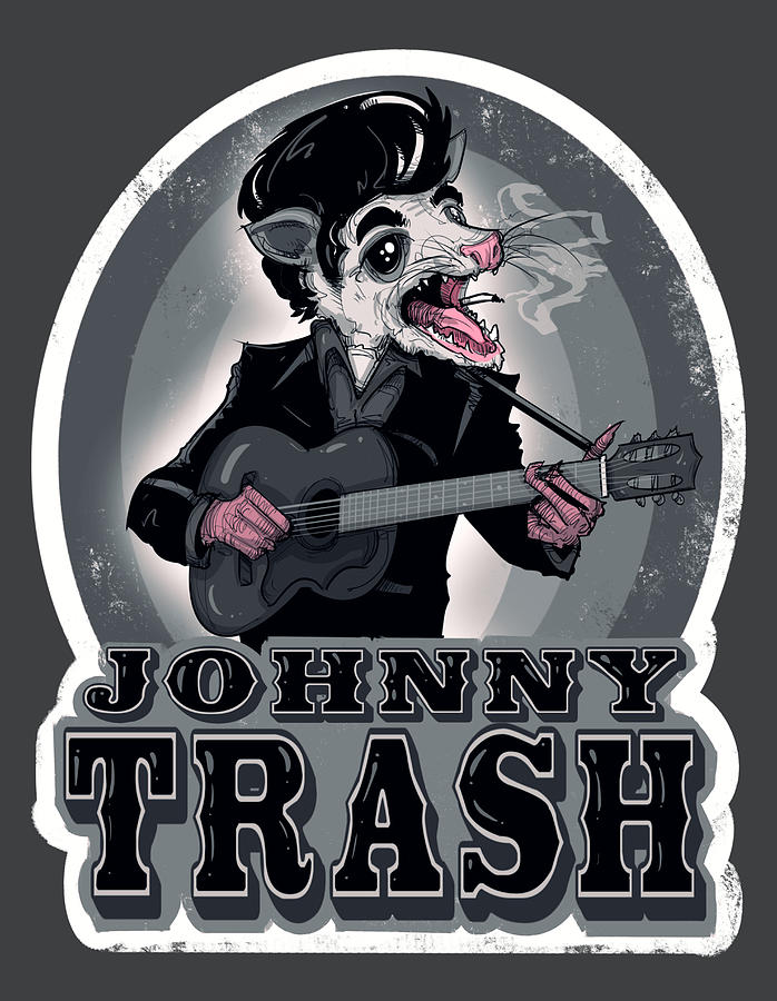 Music Drawing - Johnny Trash by Ludwig Van Bacon