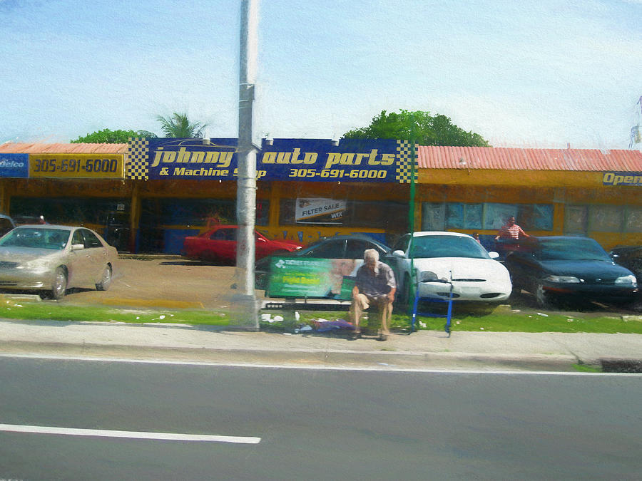 Miami Painting - Johnnys Auto Parts 2020 - 7344f by Albert Vatveri Studio Miami Painting - Johnnys Auto Parts 2020 - 7344f by Albert Vatveri Studio