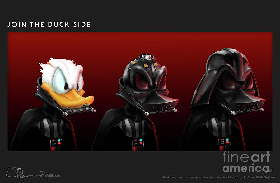 Donald Duck Drawing - Join the Duck Side by Darrin Brege Donald Duck Drawing - Join the Duck Side by Darrin Brege