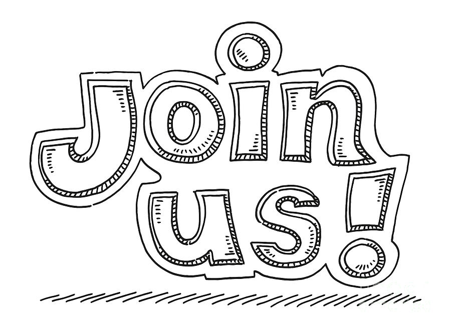 Join Us Text Drawing Drawing by Frank Ramspott | Pixels