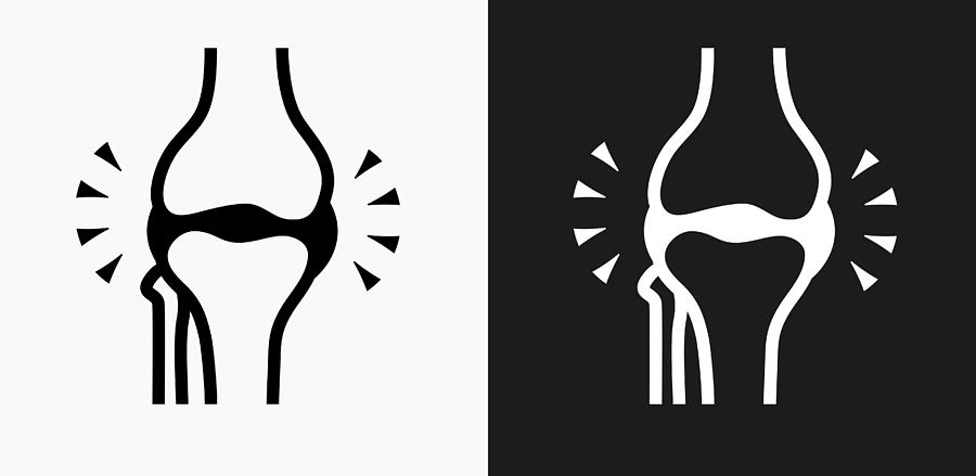 Joint Icon on Black and White Vector Backgrounds Drawing by Bubaone