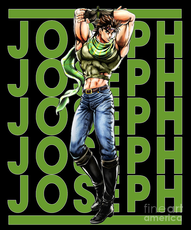 Jojo's Bizarre Adventure Name Joseph Joestar Retro Drawing By Fantasy 