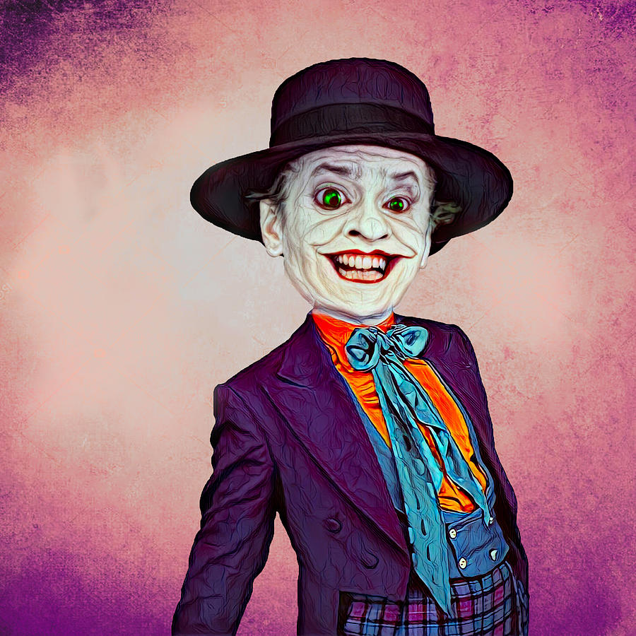 Joker Caricature Digital Art by Marvin Smith