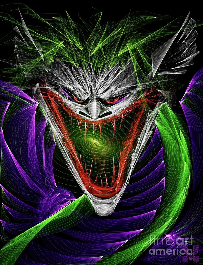 Joker Dragon Digital Art by Dale Crum